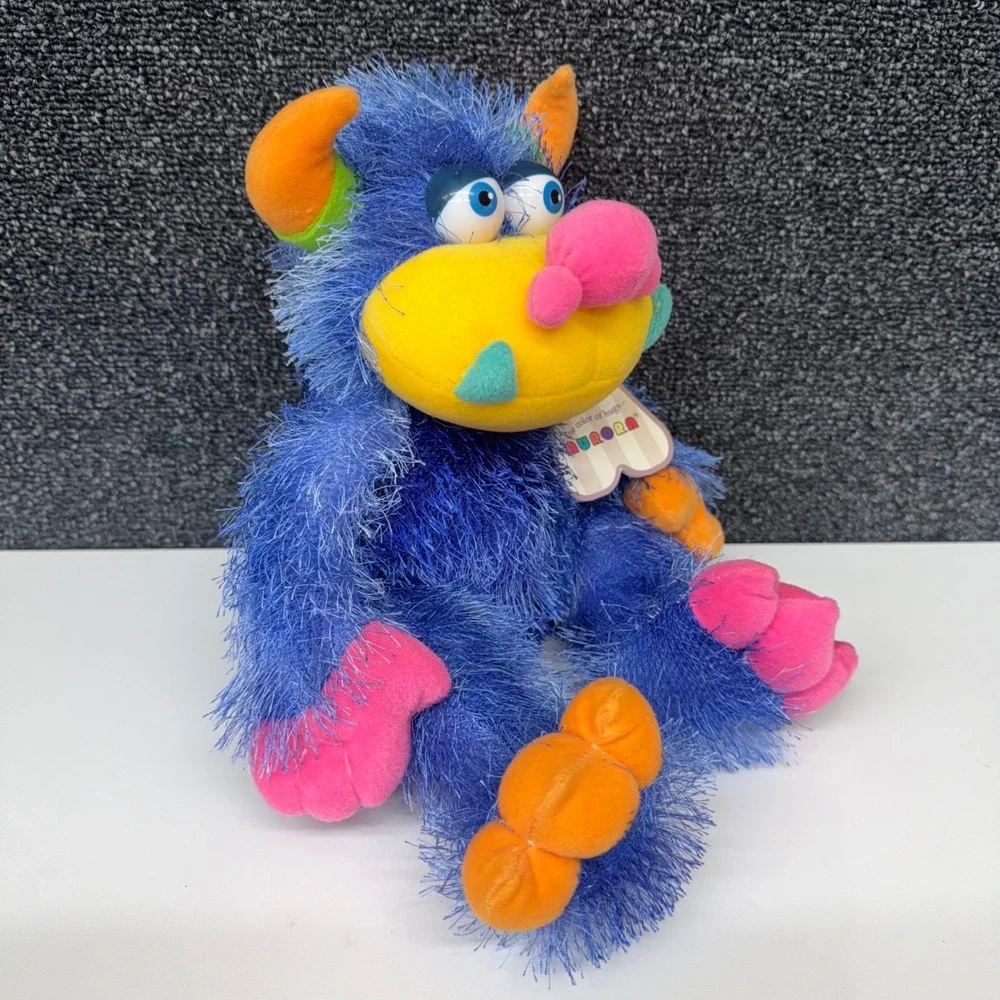 Aurora World Zonk Blue Shaggy Monster Plush Stuffed Animal 26038 Colorful‎ 11